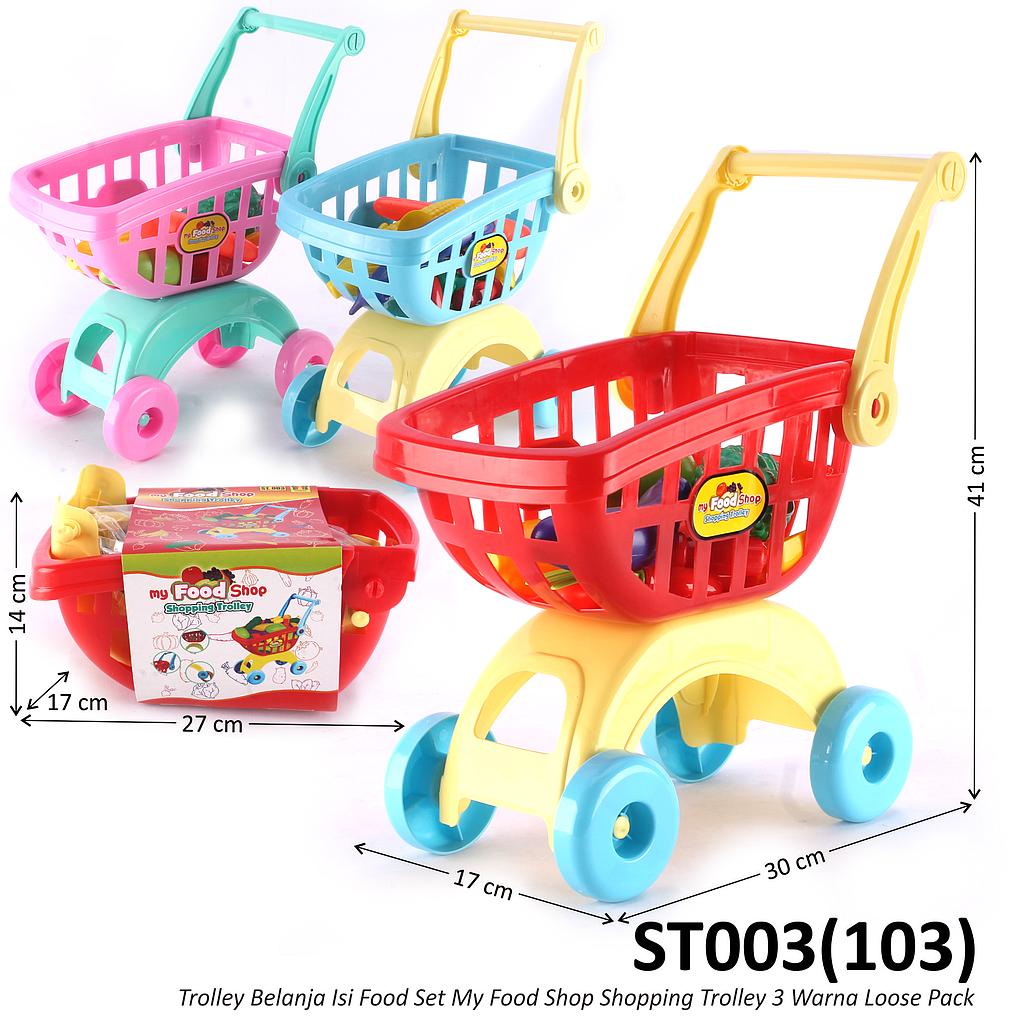 Trolley Belanja Isi Food Set My Food Shop Shopping Trolley Loose Pack @36
