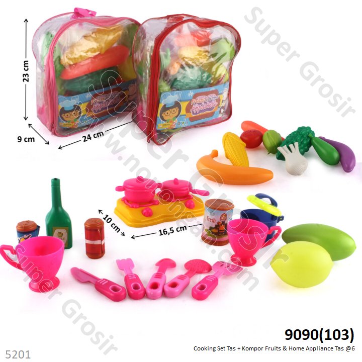 Cooking Set Tas + Buah Kompor Fruits &amp; Home Appliance Tas @60