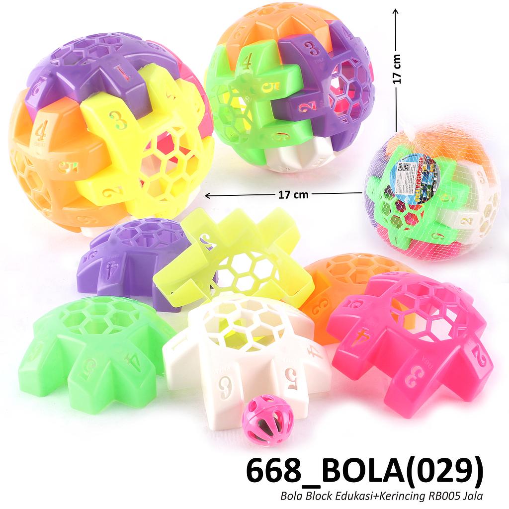 Puzzle Block Bola Isi Kerincing Puzzle Toys Jala @75