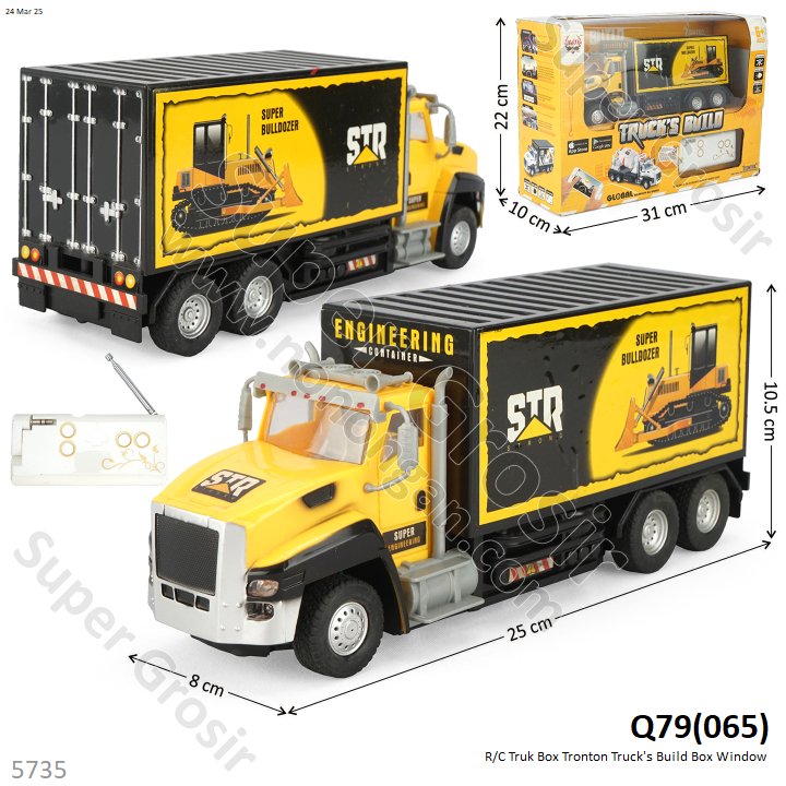 R/C Truk Box Tronton Lampu Truck's Build 27 MHz 4 Channel Box Window