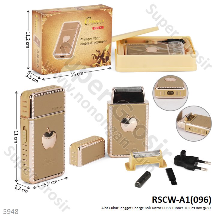 Alat Cukur Jenggot Elektrik Charge Boli Razor 00038 1 Inner 10 Pcs Box @80