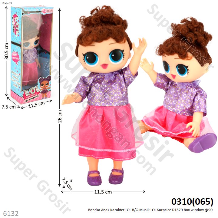 Boneka Anak Karakter LOL B/O Musik LOL Surprice D1379 Box window @90