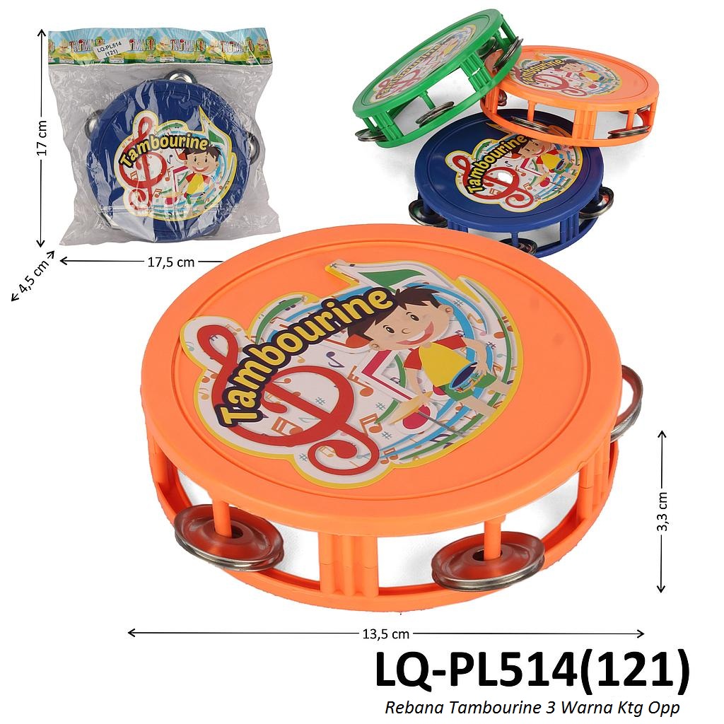 Tamborin Tambourine 3 Warna Ktg Opp @480