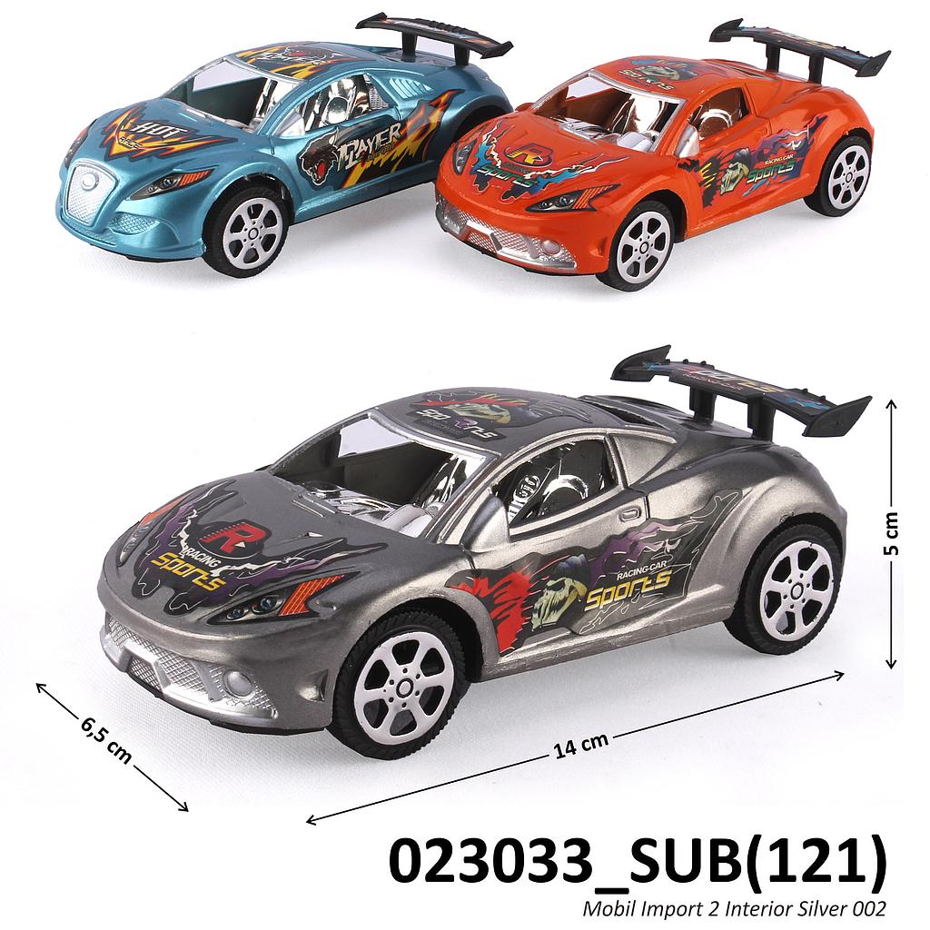 Mobil Sedan Interior Silver P/B 14 cm Toys 002 Ktg Opp @480