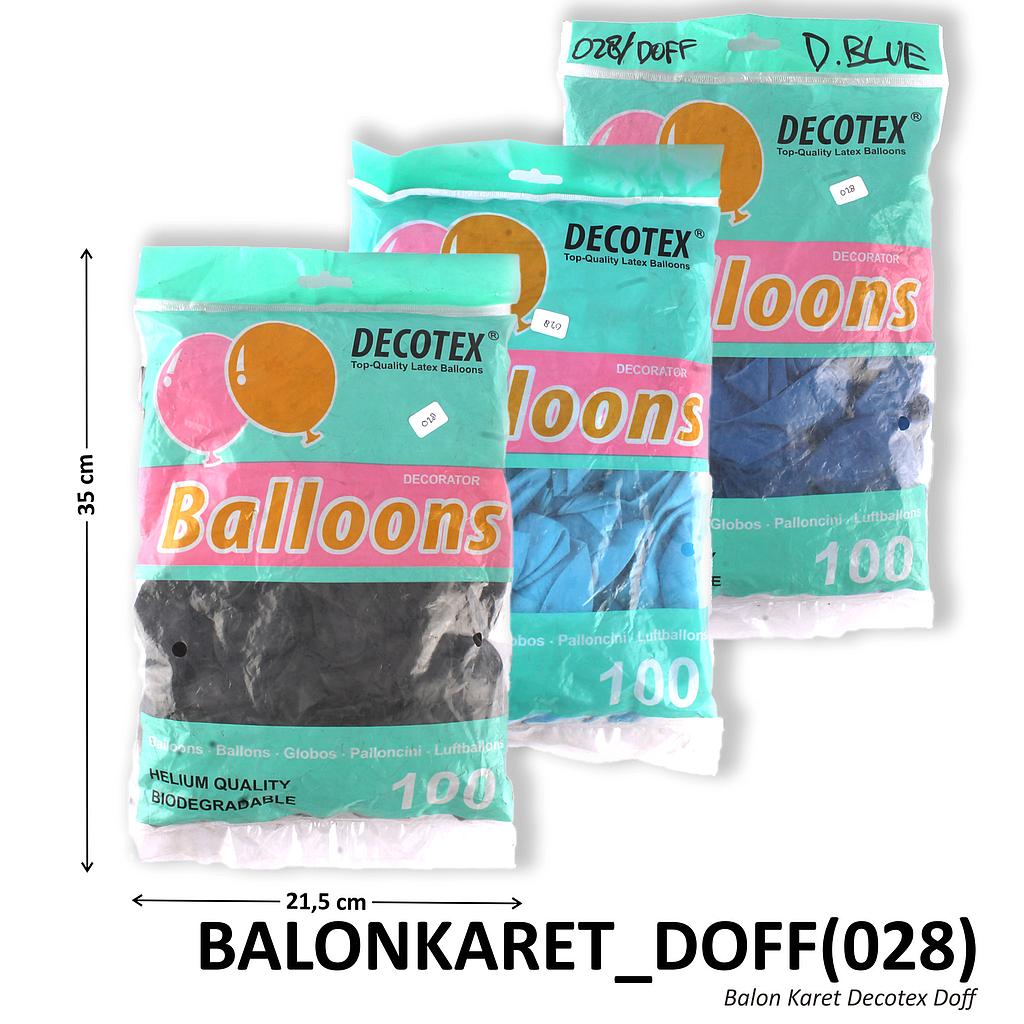 Balon Karet Polos Doff Tebal 100 Pcs Decotex 3 Warna Ktg @120