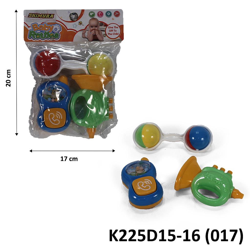 Baby Rattle Set HP dan Terompet Baby Rattles 1 Inner 168 Pcs Ktg PVC @336