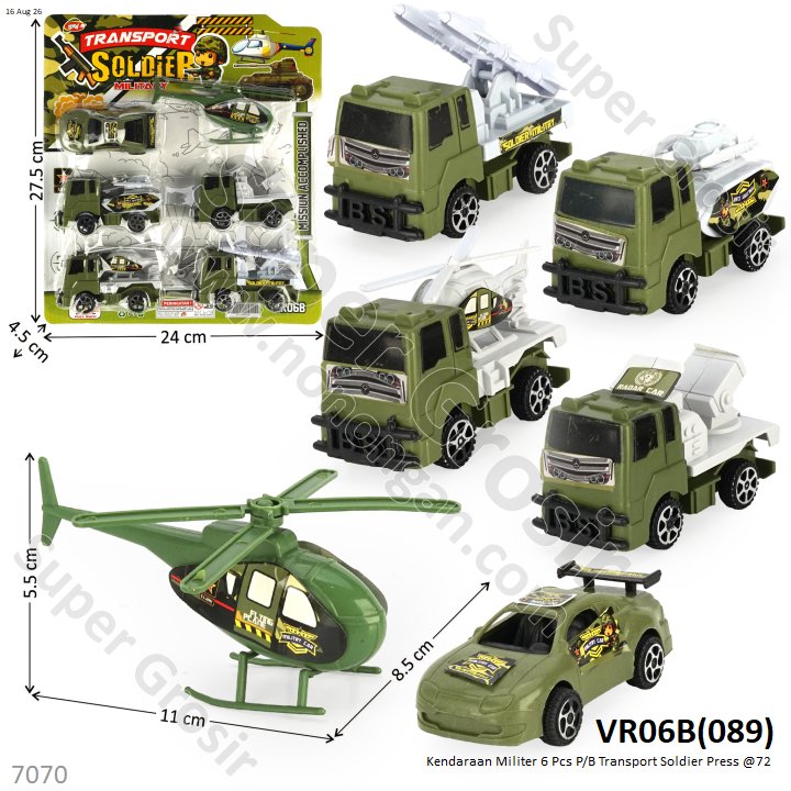 Kendaraan Militer 6 Pcs P/B Transport Soldier Press @72
