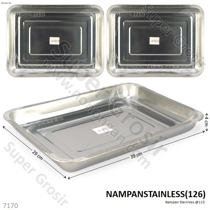Nampan Stainless 40x30cm @115