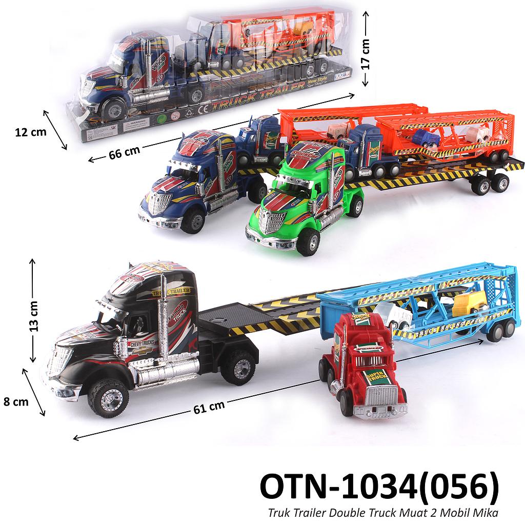 Truk Trailer Muat 61 cm Muat Truk Trailer Muat Truk Konstruksi 2 Pcs Truck Trailer Box Mika @22