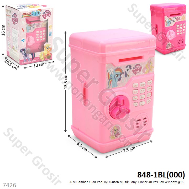 ATM Gambar Kuda Pony B/O Suara Musik Pony 1 Inner 48 Pcs Box Window @96