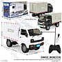 R/C Mobil L-300 1:16 Charge + Kabel Charge Telolet Lampu Cargo Truck 2.4 GHz 5 Channel 1 Ikat 2 Pcs Box Window @40