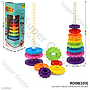 Mainan Edukasi Spin Wheels 7 Roda Gigi Spin and Stack Box Window @36