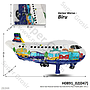 Balon Gas Pesawat Gambar Bus Tayo 50 Pcs Pack Plastik @60