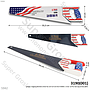 Gergaji Gagang Bendera Amerika 18 Inch ZZ One X-0066 1 Inner 10 Pcs Sarung Kertas @60