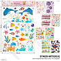 Sticker Transparan Motif Campur 50 Cm x 70 Cm Ktg @400