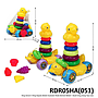 Ring Donat 5 Ring Kepala Bebek Dudukan Roda Bentuk Bebek + Buah Ding Dong Toys Jala @60