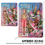 (OBRAL) Boneka Barbie Set Stroller Anak dan Acc Body Padat Holiday Time Press @88