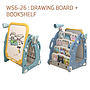 Rak Buku Anak 2 In 1 + Papan Tulis Magnet dan Kursi + Acc Box @1