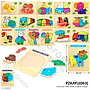 Puzzle Block Kayu Timbul 25x20 cm Ktg Shrink @25 