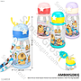 Botol Minum Anak Kepala Tanduk Rusa Gambar Kapibara 1 Ikat 4 Pcs Ktg Opp @80