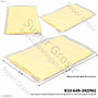 Lap Chamois / Kanebo Lembaran Polos Kuning 64x43 cm 1 Ikat 10 Pcs Ktg Shrink @120