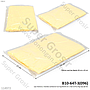 Lap Chamois / Kanebo Lembaran Kuning 64x43 cm 1 Ikat 10 Pcs Ktg Opp @150