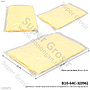 Lap Chamois / Kanebo Lembaran Kuning 64x43 cm 1 Ikat 10 Pcs Ktg Opp @150