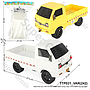 Mobil Pick Up L-300 F/W B/O Musik Bahlil Lampu Toys TTP031MBG Ktg Opp @65