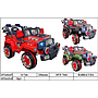 Mobil Aki Jeep Merah Lampu Musik Lagu + Remote 49 Mhz Baracuda Box @1
